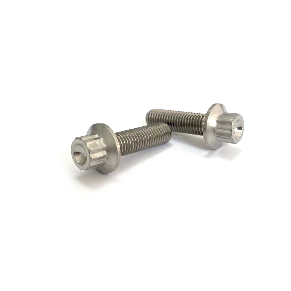 Titanium Split Rim Bolt M7×24.5mm For BBS | Titanium 12-point Flange Head Bolt
