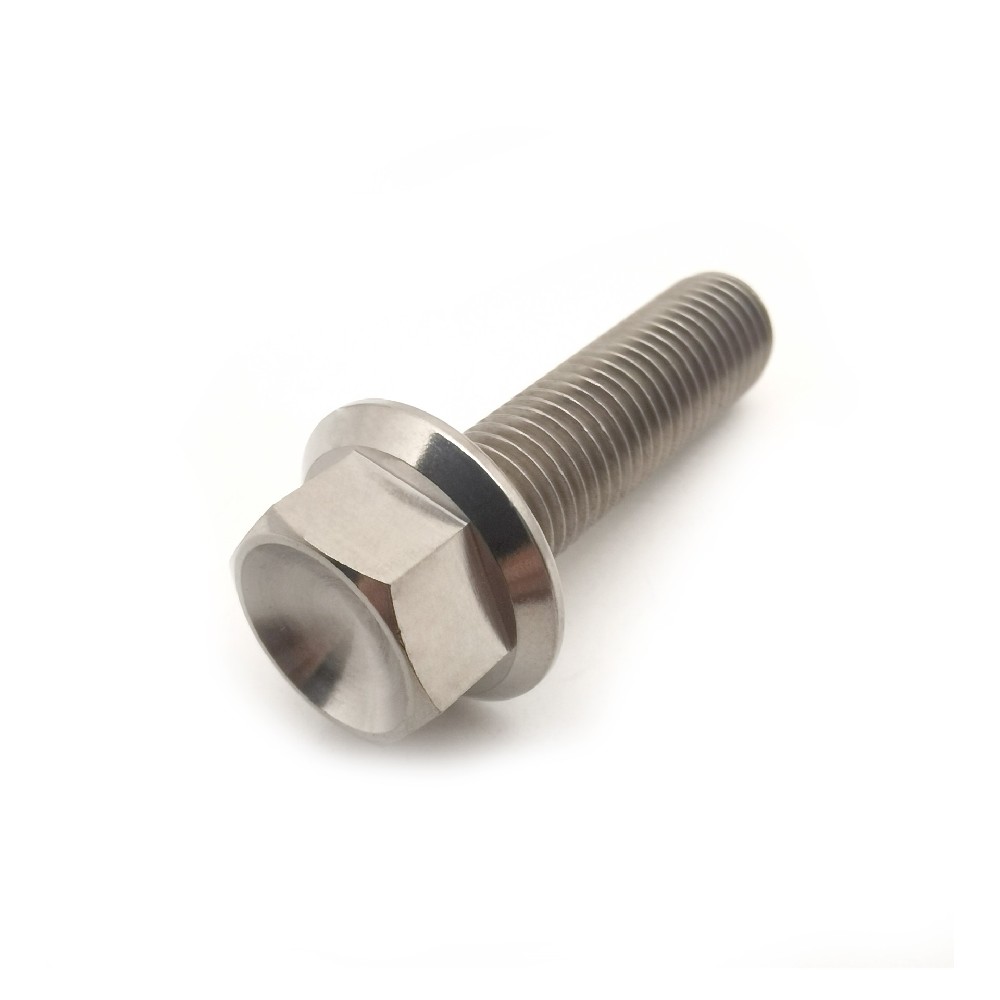 DIN6921 Titanium Hex Flange Bolt M12×1.25mm Gr5 Ti Bolt | BJCJTi